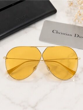Dior | Accessories | Dior Soreal Sunglasses Rosegold And Navy Blue